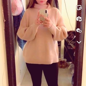 French connection Pink turtle neck sweater